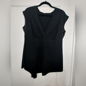 Cato Black V-Neck Sleeveless Blouse